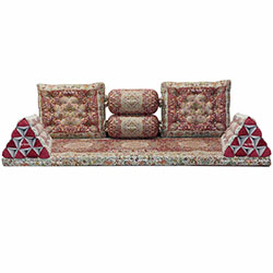 سرویس پشتی شاه نشین افشار 8 رنگ زرشکی مدل زنبوری