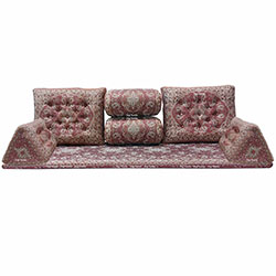 سرویس پشتی شاه نشین طرح نیلوفر 7 تکه